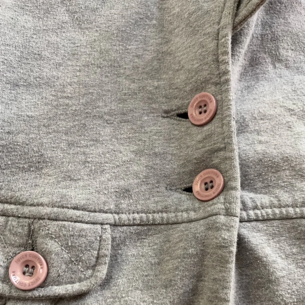 Juicy Couture Junior VTG Y2K Grey Hooded Coat